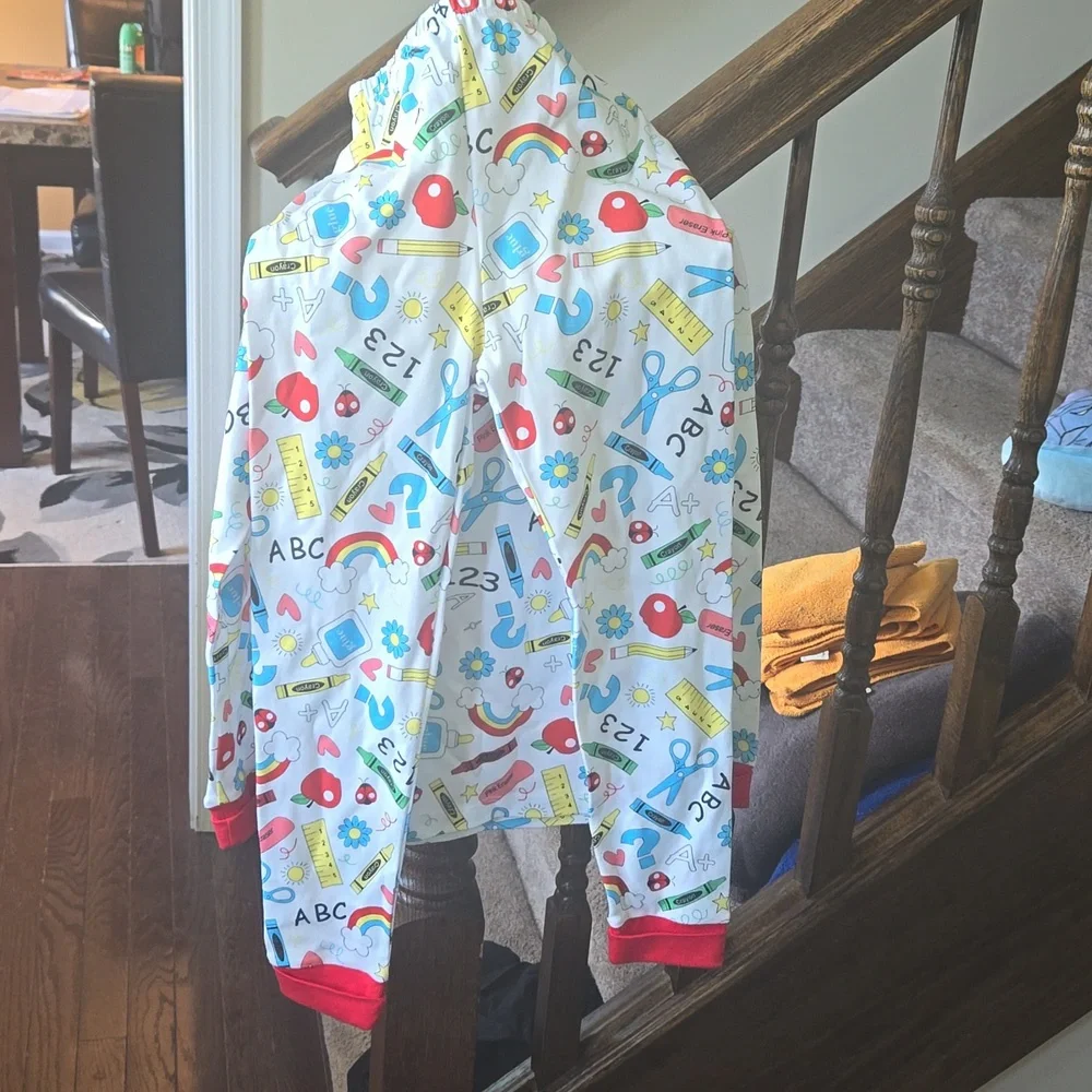 NWOT Unisex Size 8 And Size 10 Kids Pajamas School Themed - Picture 6 of 12